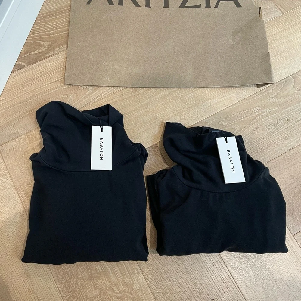 NWT Aritzia Babaton Everyday Turtleneck Hip Longsleeve in Black Size 2XS - Picture 5 of 9